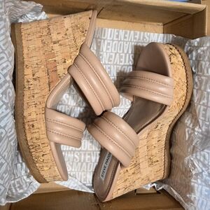 Steve Madden Tan Wedge Sandals